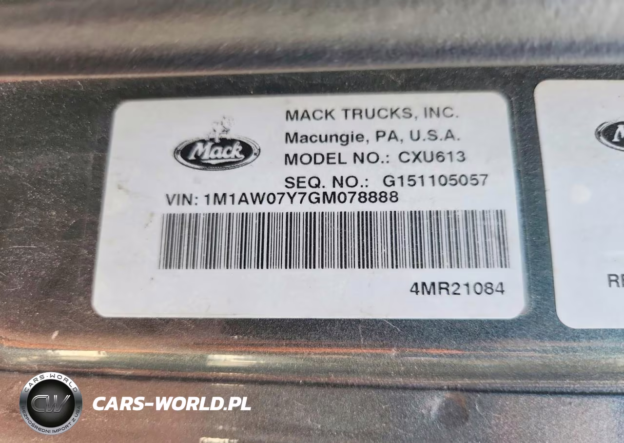 2016 Mack 600 Cxu600 VIN:1M1AW07Y7GM078888 - 10