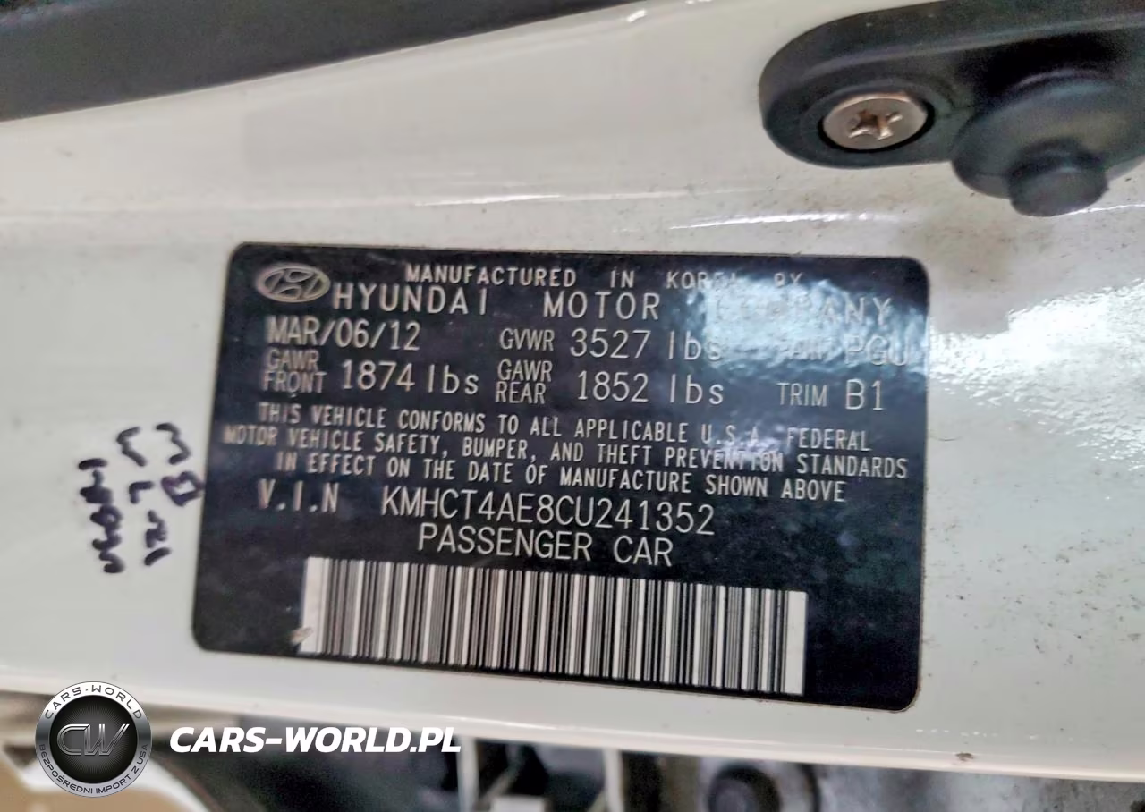 2012 Hyundai Accent Gls VIN:KMHCT4AE8CU241352 - 13
