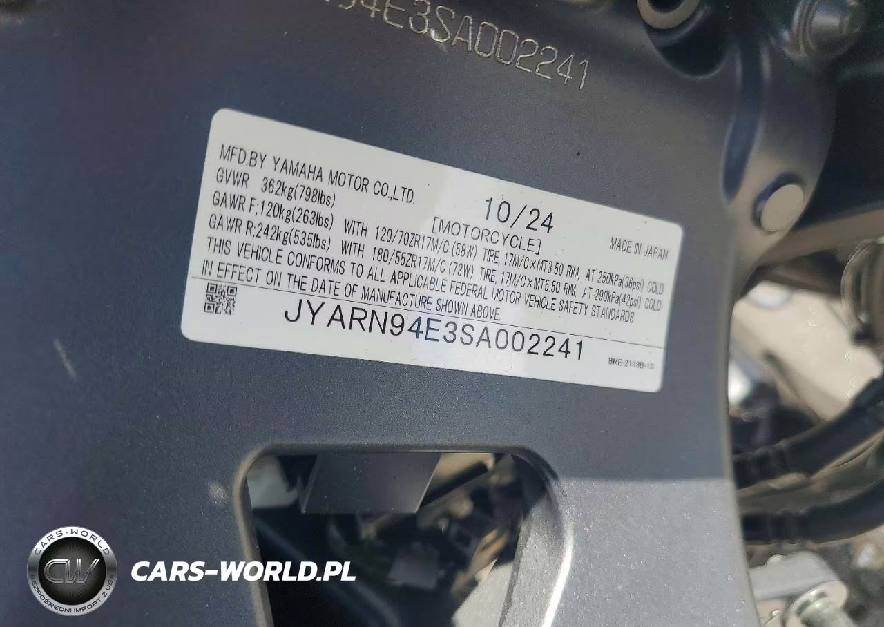 2025 Yamaha Mt09 VIN:JYARN94E3SA002241 - 9