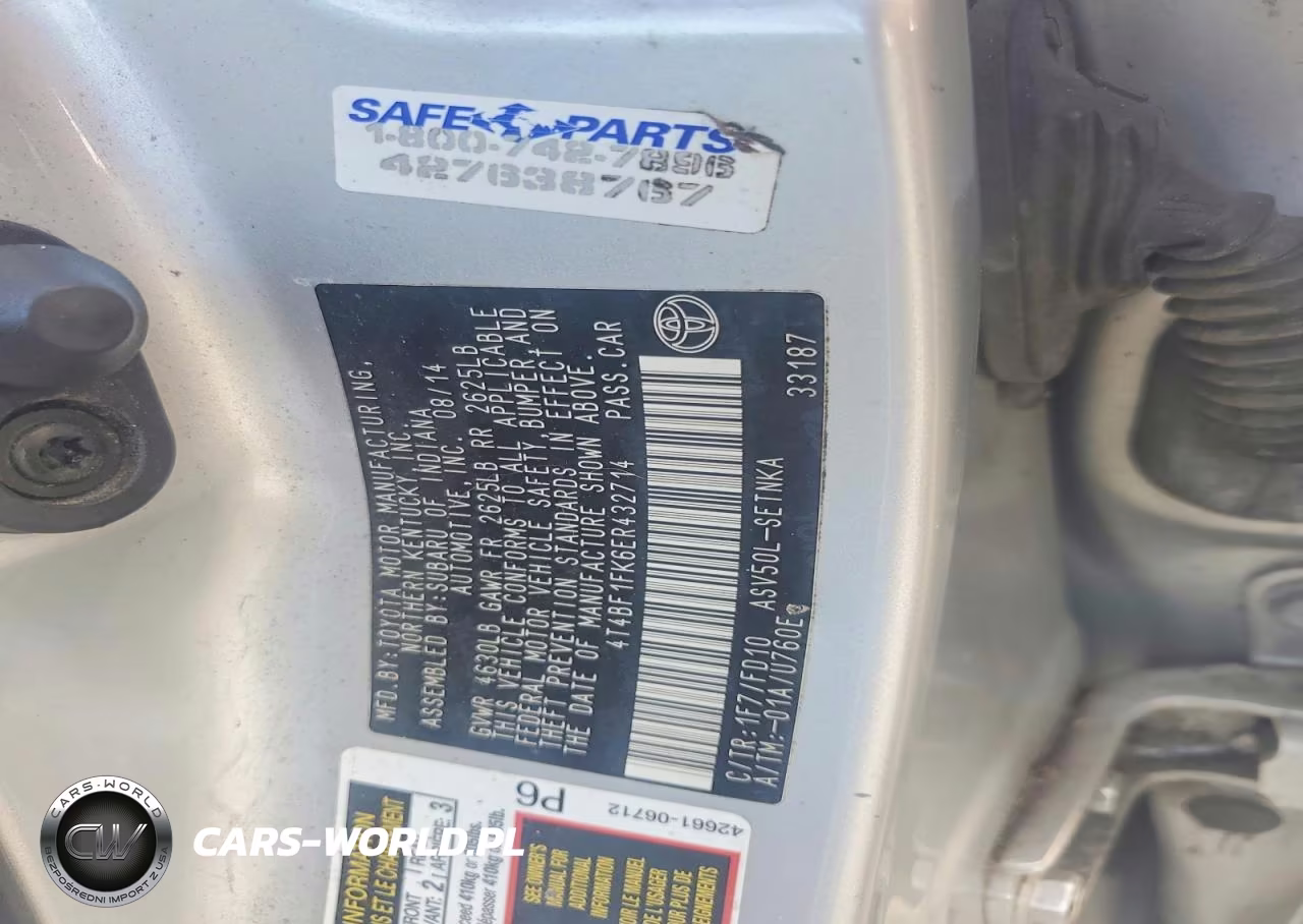 2014 Toyota Camry Le VIN:4T4BF1FK6ER432714 - 12