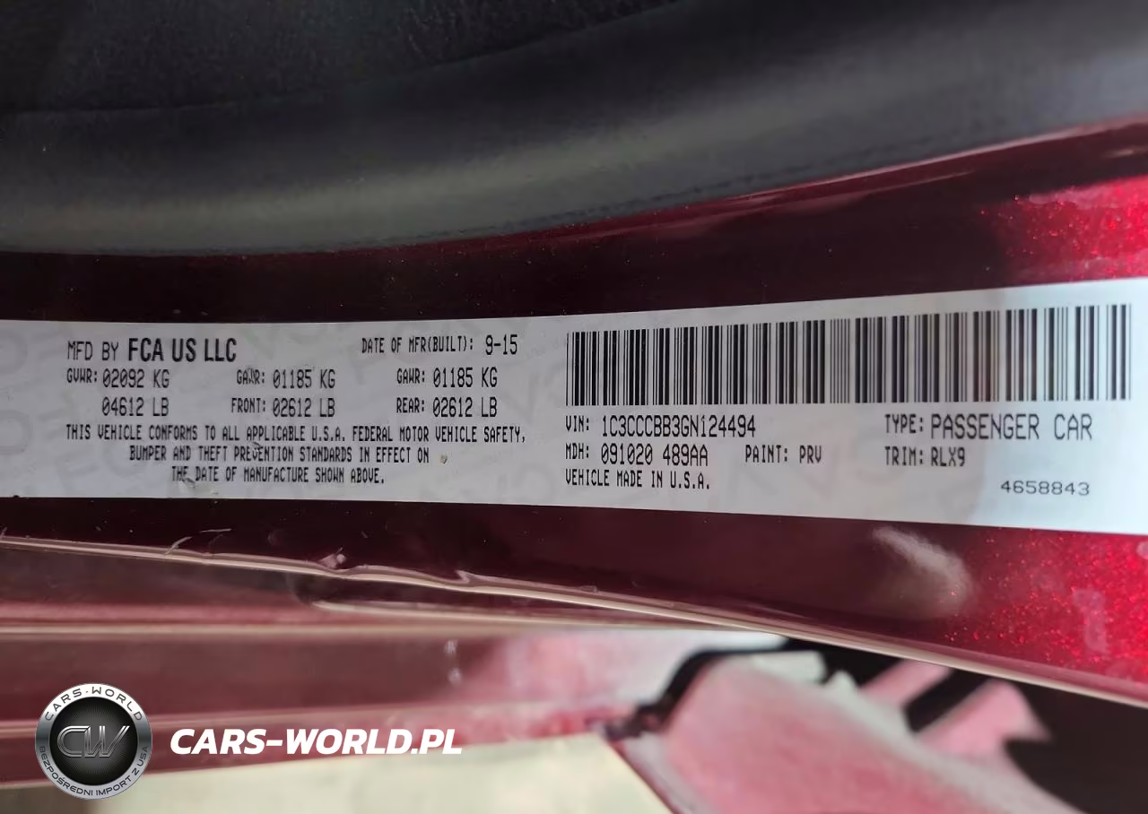 2016 Chrysler 200 S VIN:1C3CCCBB3GN124494 - 12