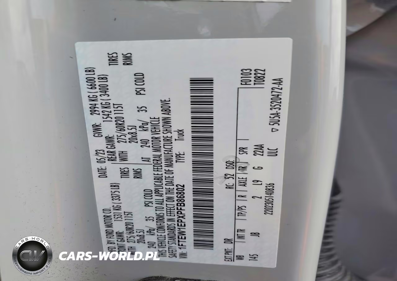 2023 Ford F150 Supercrew VIN:1FTEW1EPXPFB86802 - 12