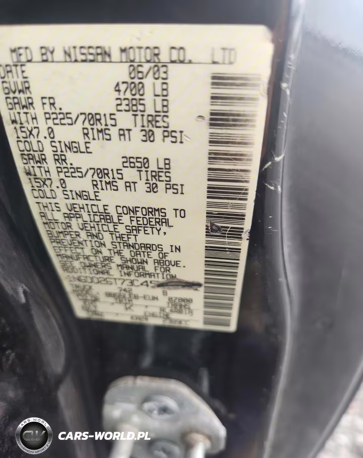 2003 Nissan Frontier King Cab Xe VIN:1N6DD26T73C452871 - 12
