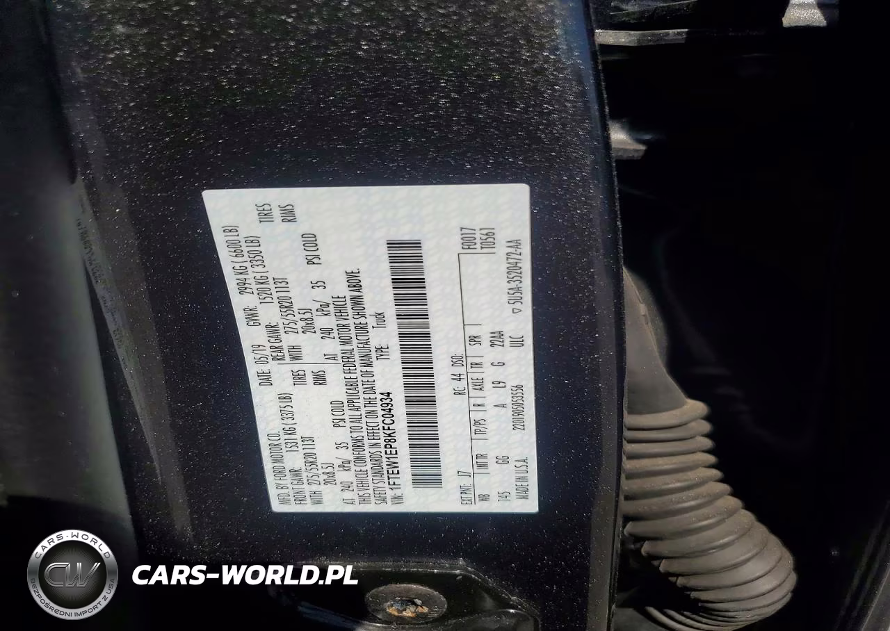 2019 Ford F150 Supercrew VIN:1FTEW1EP8KFC04934 - 12