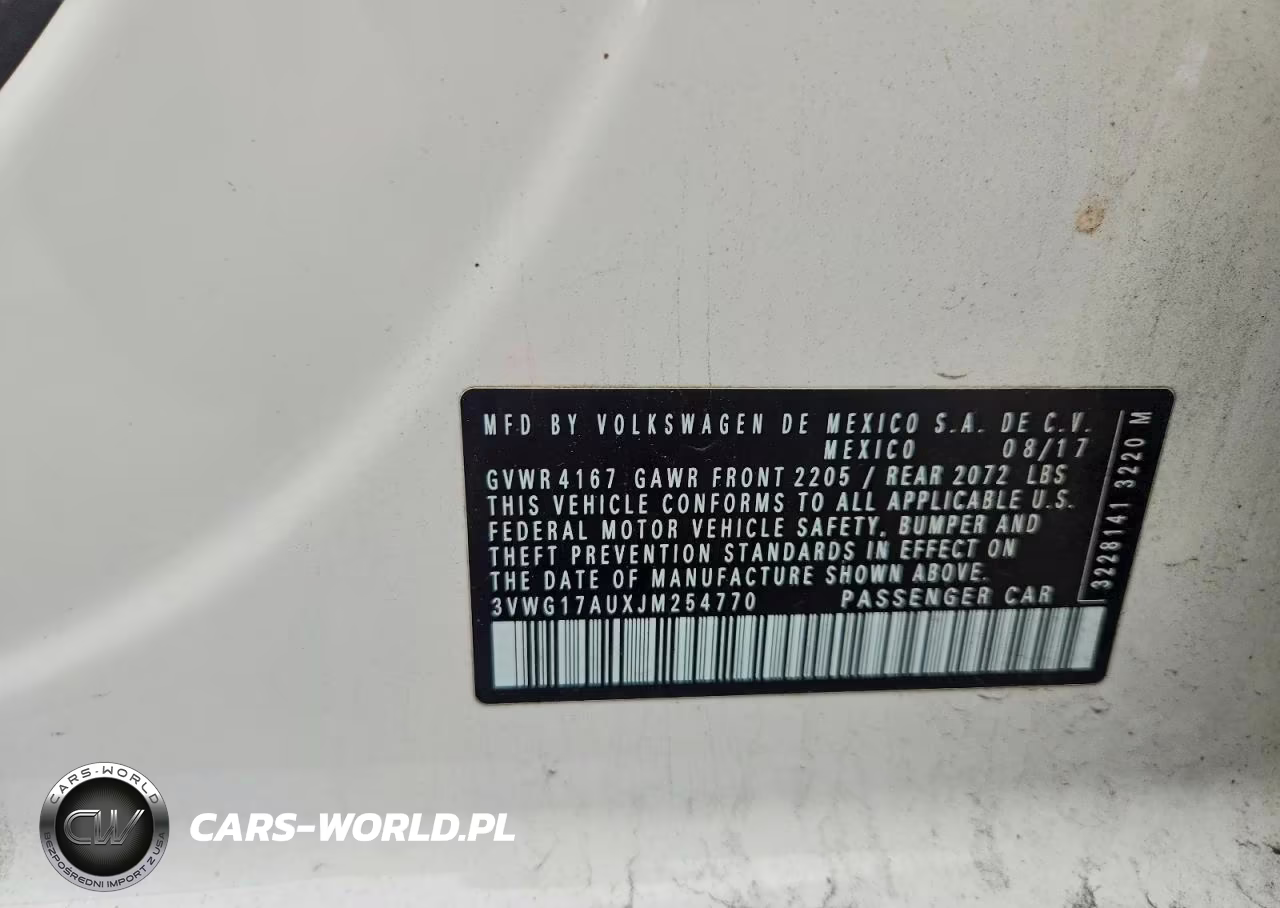 2018 Volkswagen Golf S VIN:3VWG17AUXJM254770 - 12
