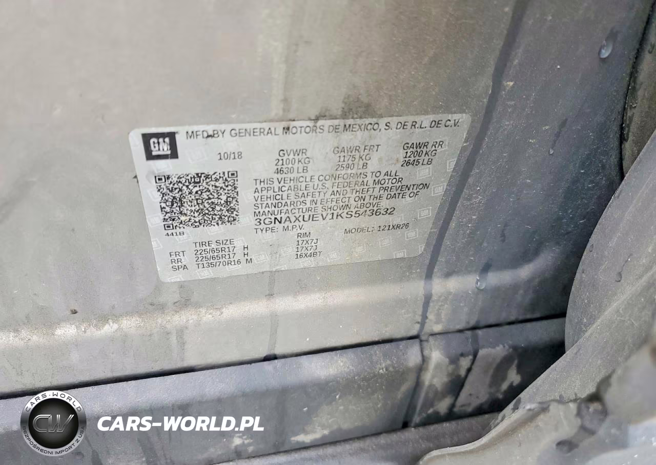 2019 Chevrolet Equinox Lt VIN:3GNAXUEV1KS543632 - 12