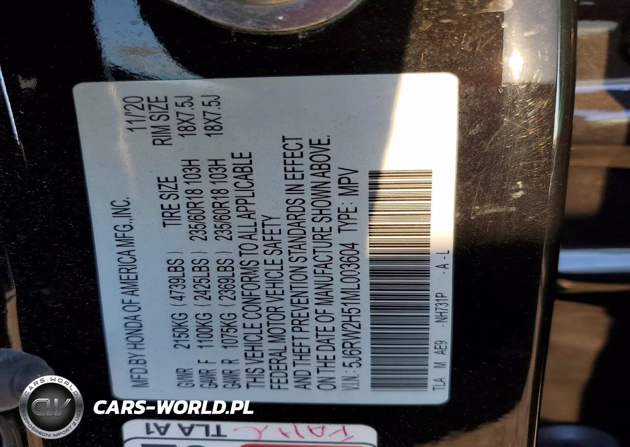 2021 Honda Cr-V Ex VIN:5J6RW2H51ML003604 - 13