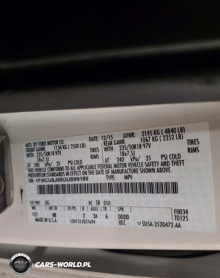 2016 Ford Escape Titanium VIN:1FMCU9J95GUB99189 - 13