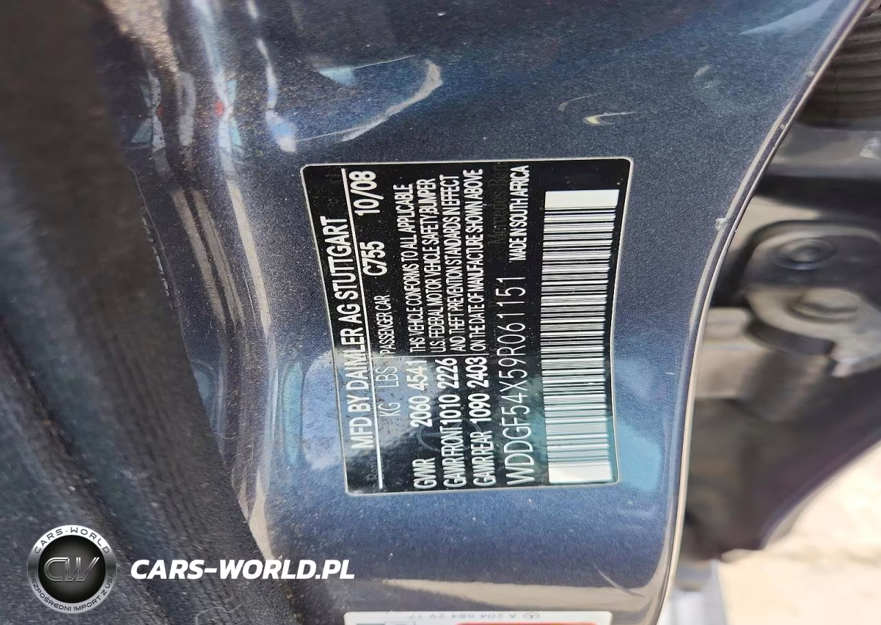 2009 Mercedes-Benz C 300 VIN:WDDGF54X59R061151 - 12