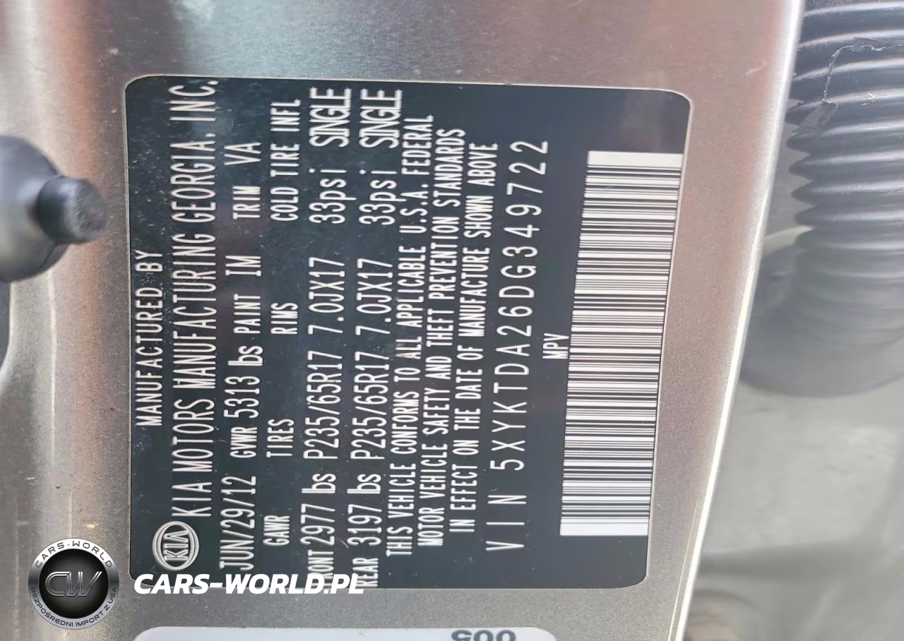 2013 Kia Sorento Lx VIN:5XYKTDA26DG349722 - 13