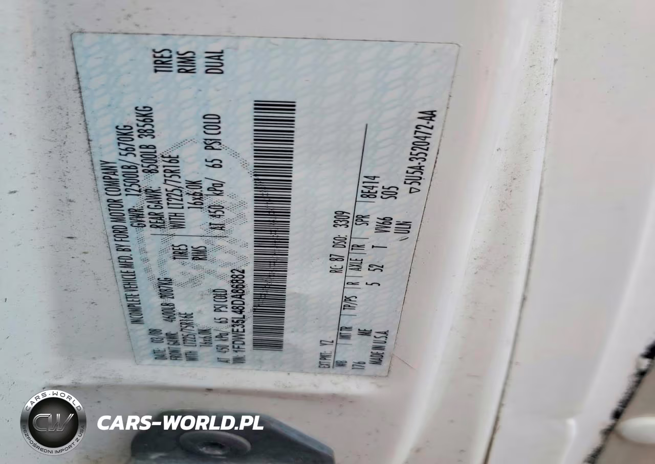 2008 Ford Econoline E350 Super Duty Cutaway Van VIN:1FDWE35L48DA86882 - 13