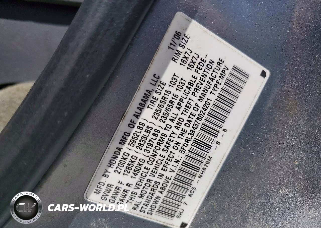 2007 Honda Odyssey Ex VIN:5FNRL38437B024201 - 13