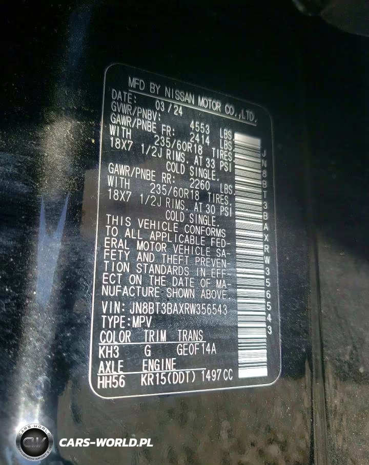 2024 Nissan Rogue Sv VIN:JN8BT3BAXRW356543 - 13