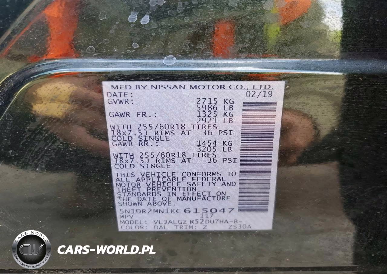 2019 Nissan Pathfinder Sl VIN:5N1DR2MN1KC615047 - 13