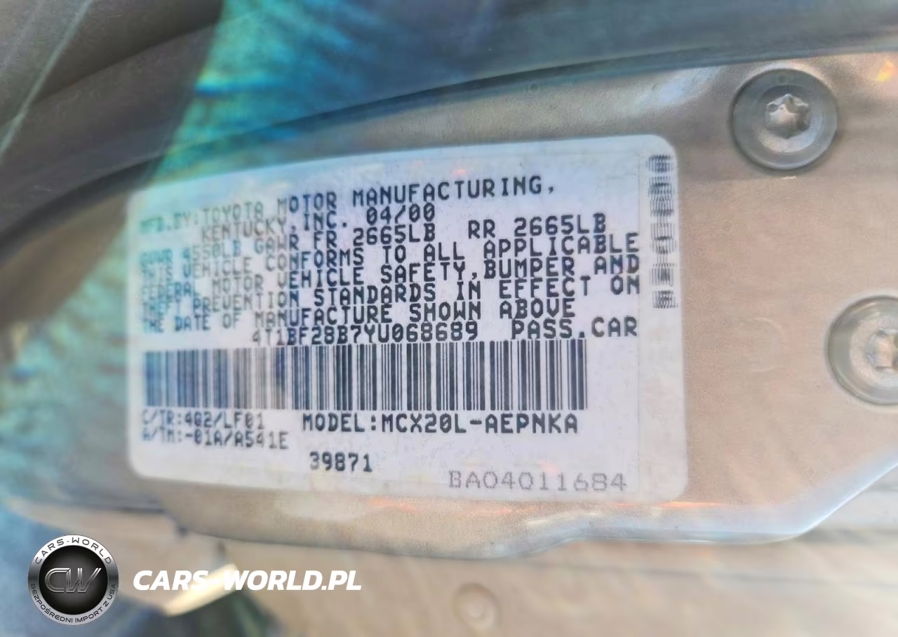 2000 Toyota Avalon Xl VIN:4T1BF28B7YU068689 - 12