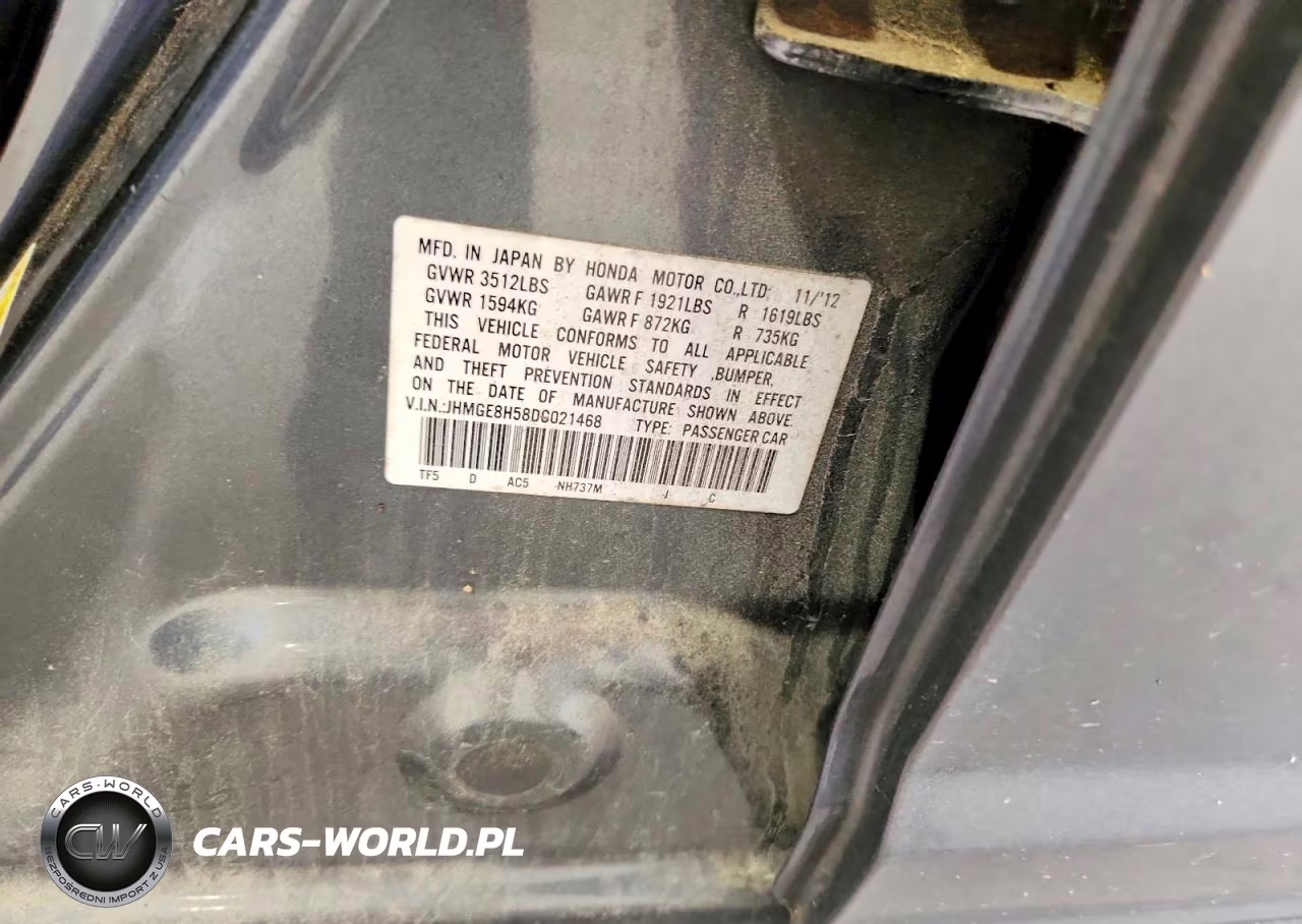 2013 Honda Fit Sport VIN:JHMGE8H58DC021468 - 13