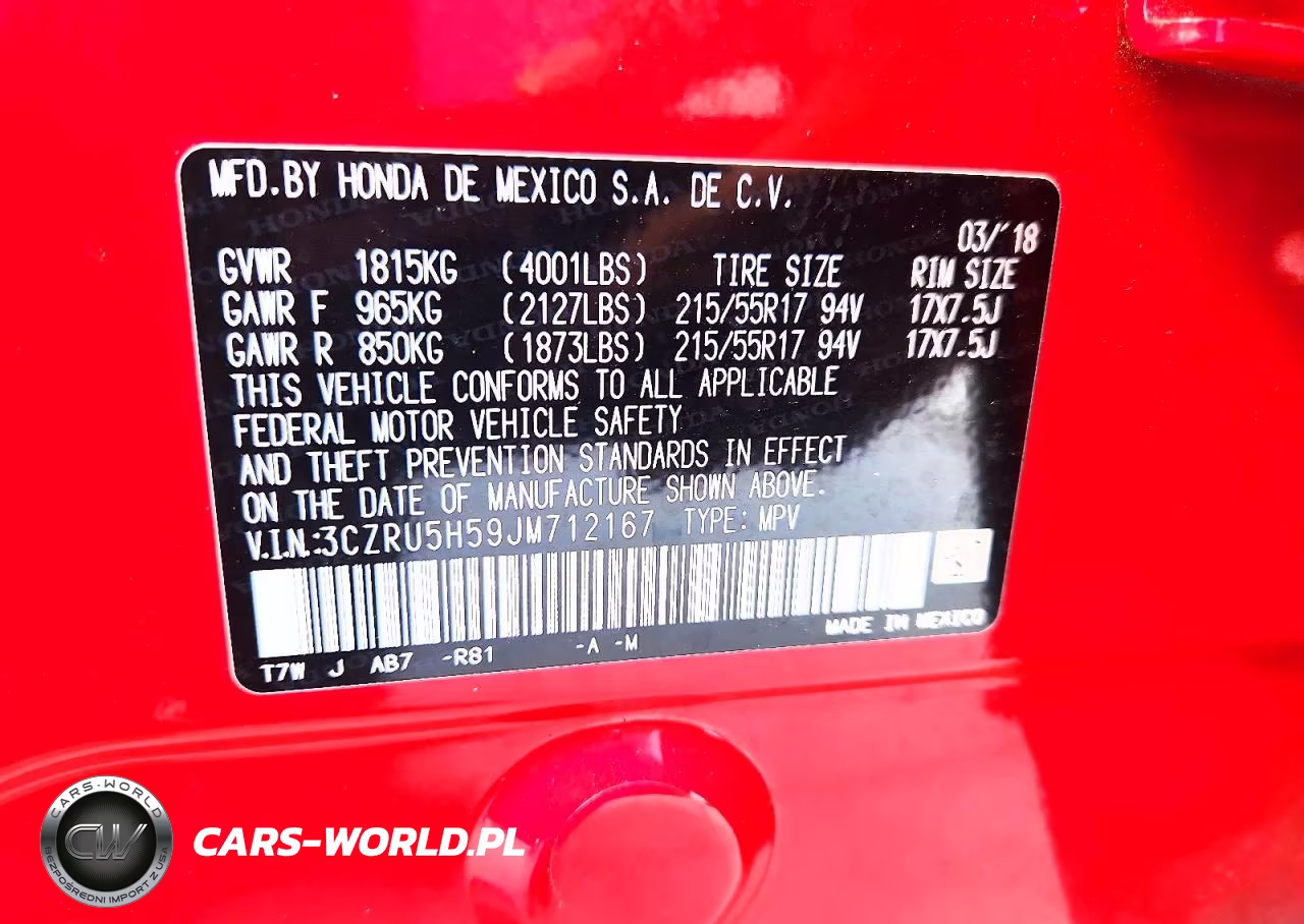 2018 Honda Hr-V Ex VIN:3CZRU5H59JM712167 - 14