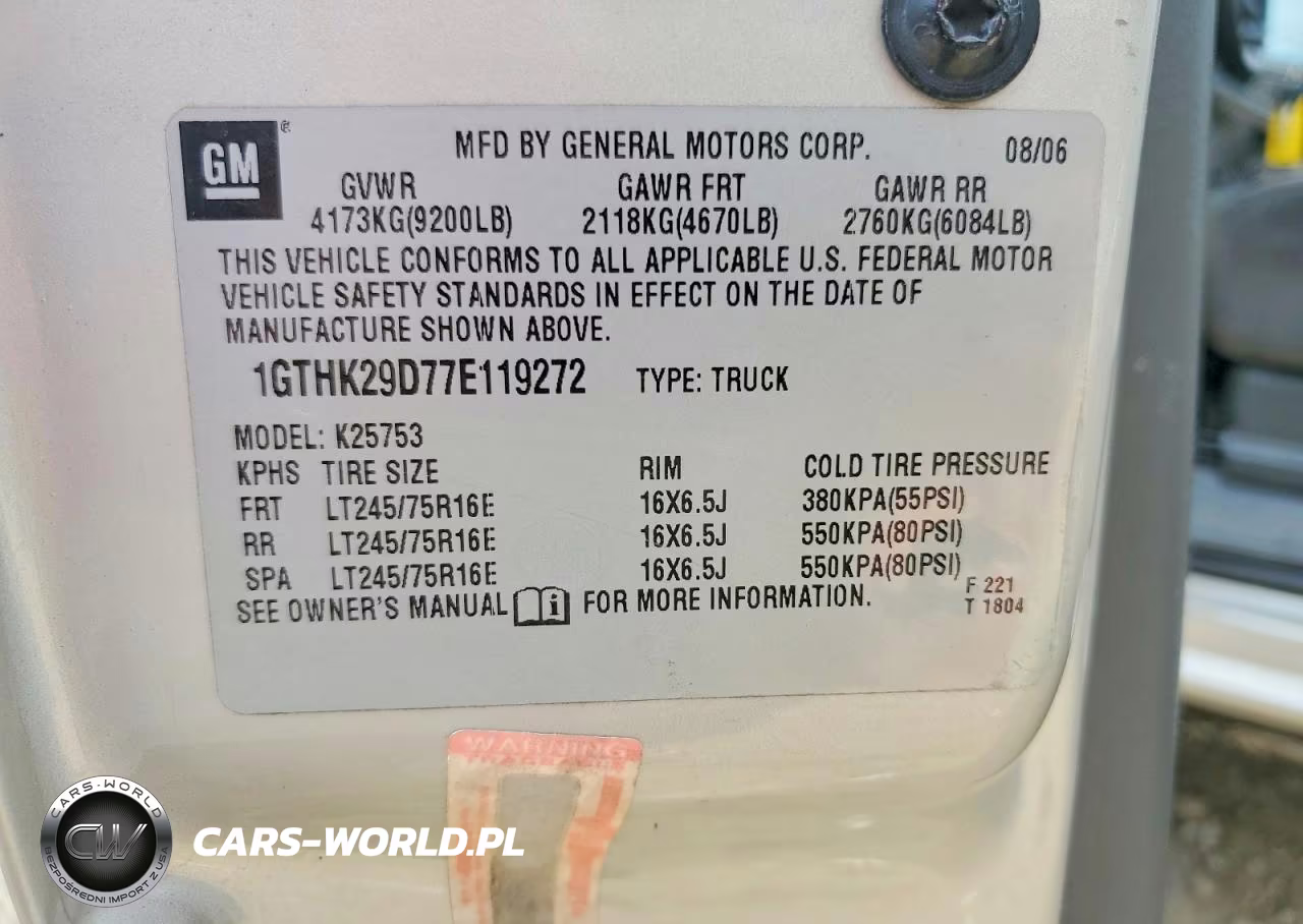 2007 GMC Sierra K2500 Heavy Duty VIN:1GTHK29D77E119272 - 12