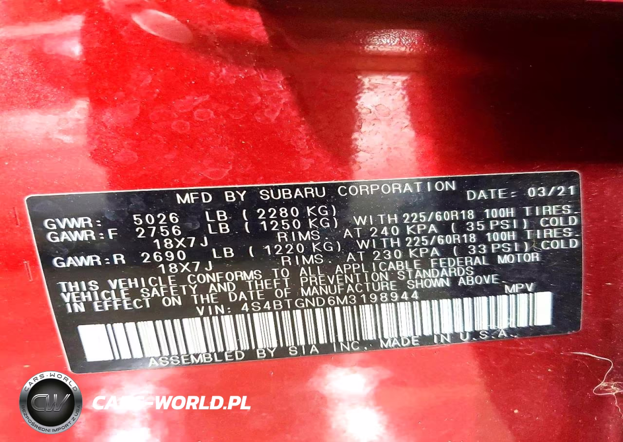 2021 Subaru Outback Limited Xt VIN:4S4BTGND6M3198944 - 13