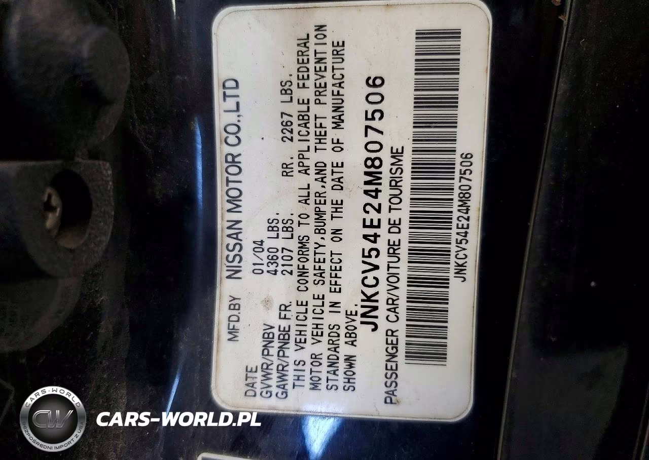 2004 Infiniti G35 Base VIN:JNKCV54E24M807506 - 13