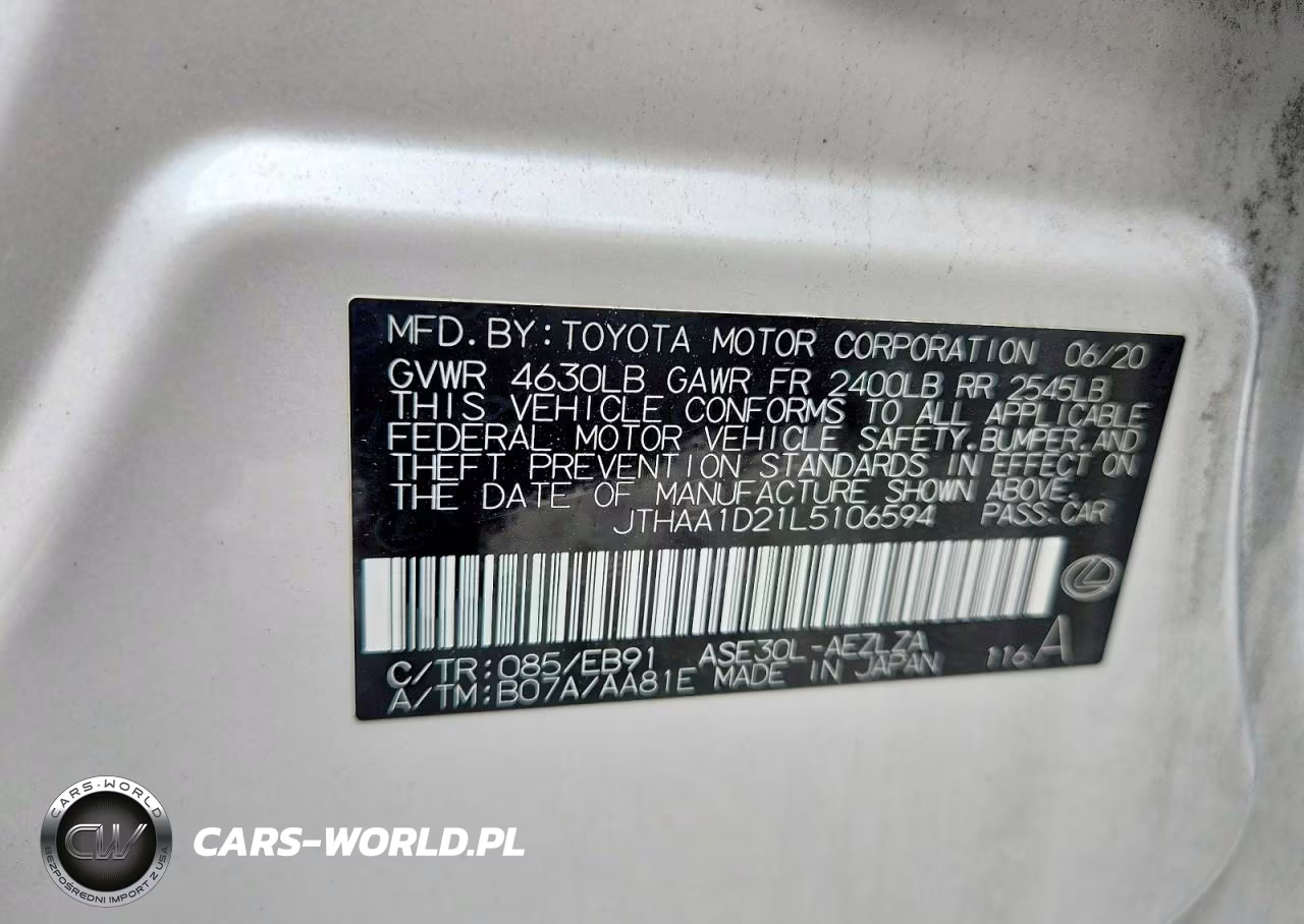 2020 Lexus Is 300 VIN:JTHAA1D21L5106594 - 13
