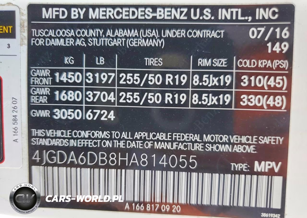 2017 Mercedes-Benz Gle 550E 4Matic VIN:4JGDA6DB8HA814055 - 13