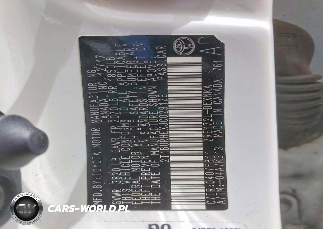 2018 Toyota Corolla Le VIN:2T1BURHEXJC029126 - 12