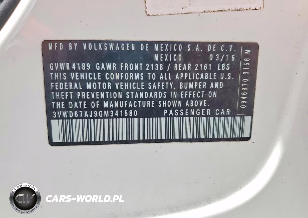 2016 Volkswagen Jetta Se VIN:3VWD67AJ9GM341580 - 12