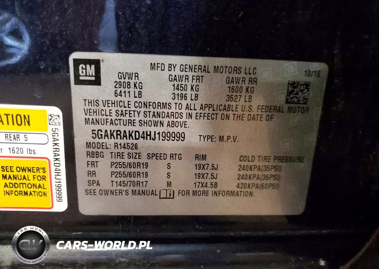 2017 Buick Enclave VIN:5GAKRAKD4HJ199999 - 13