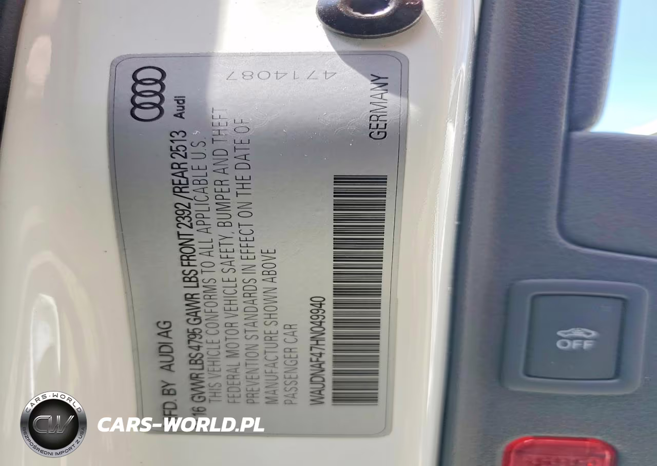 2017 Audi A4 Premium VIN:WAUDNAF47HN049940 - 12