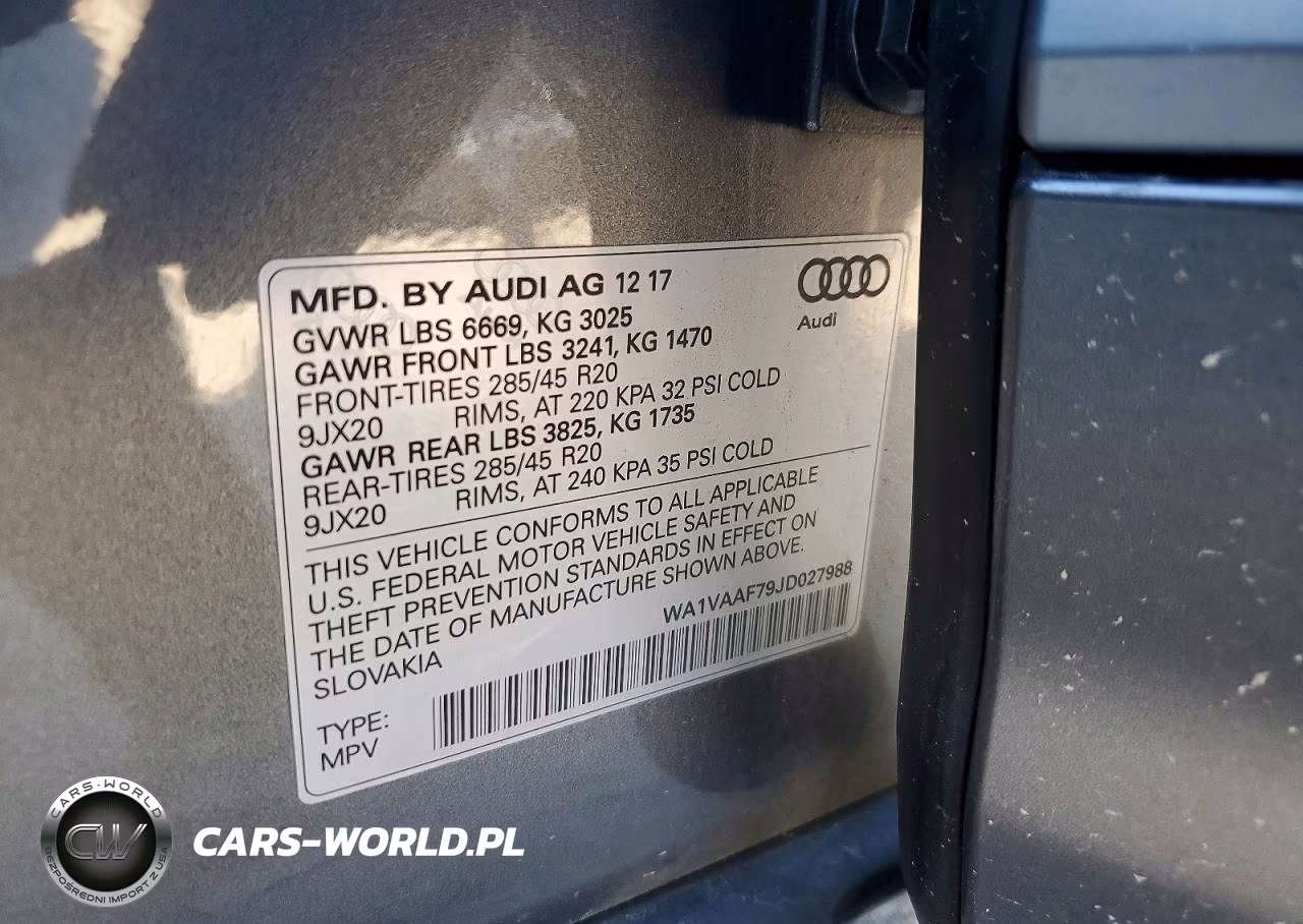 2018 Audi Q7 Prestige VIN:WA1VAAF79JD027988 - 13