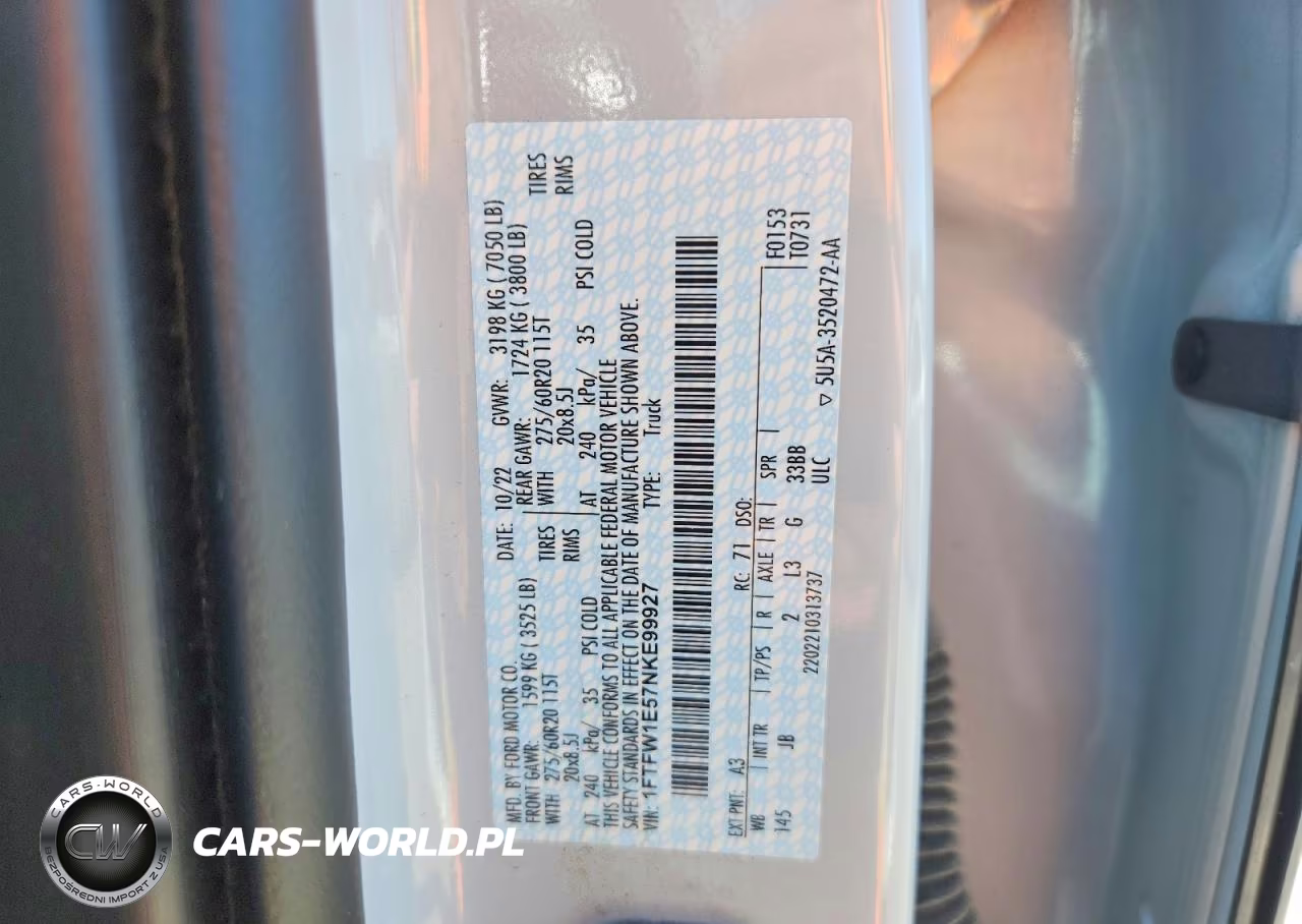 2022 Ford F150 Supercrew VIN:1FTFW1E57NKE99927 - 12