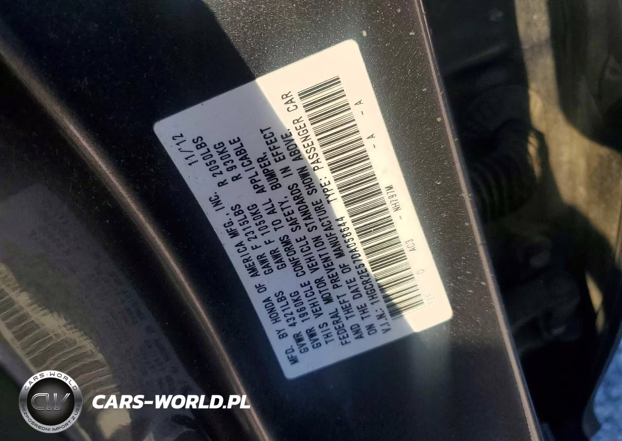 2013 Honda Accord Sport VIN:1HGCR2E57DA058644 - 12