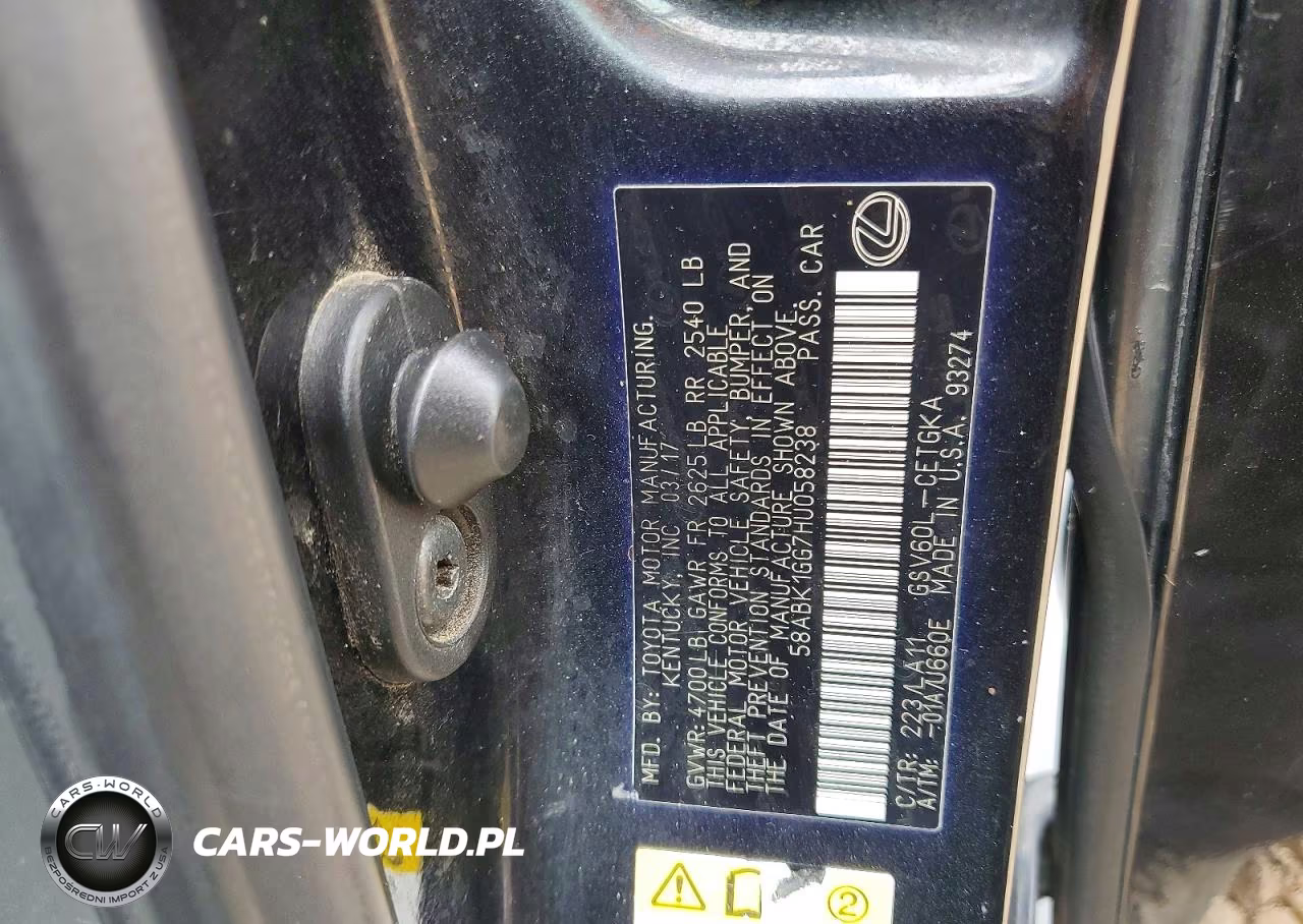 2017 Lexus Es 350 VIN:58ABK1GG7HU058238 - 12