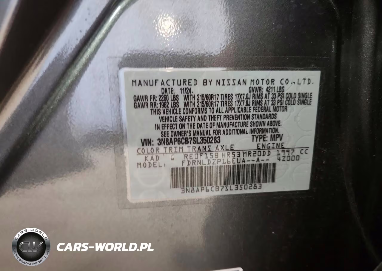 2025 Nissan Kicks Sv VIN:3N8AP6CB7SL350283 - 13