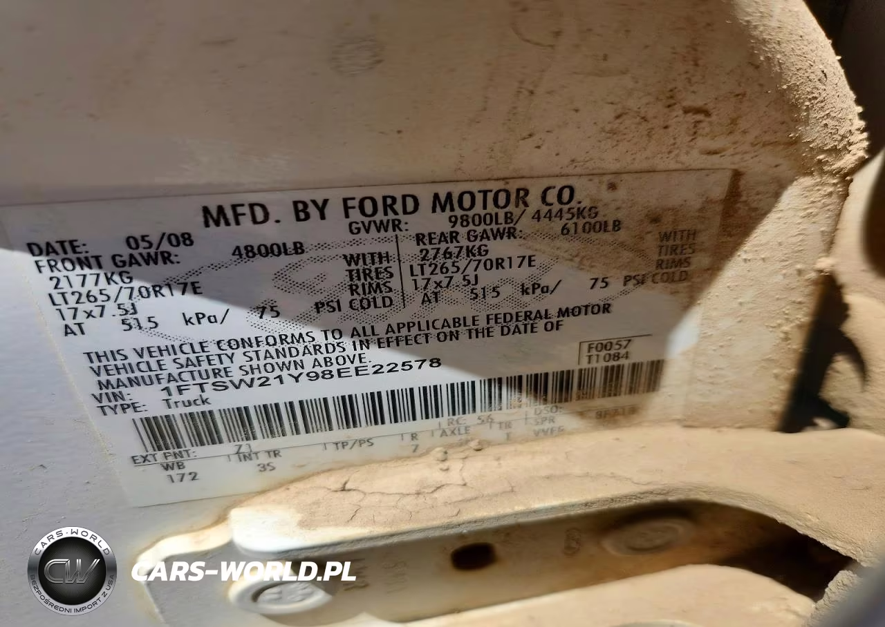 2008 Ford F250 Super Duty VIN:1FTSW21Y98EE22578 - 12