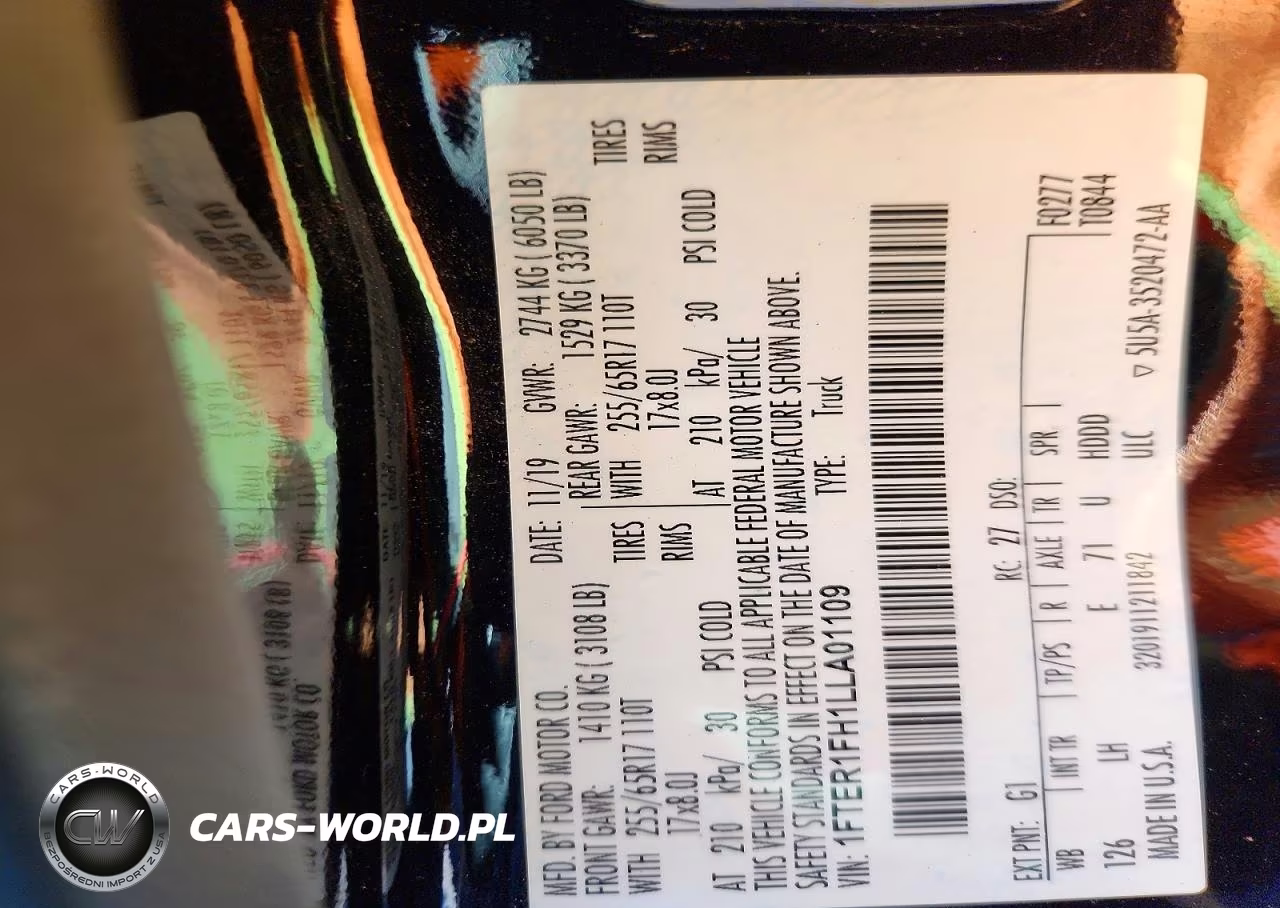 2020 Ford Ranger Xl VIN:1FTER1FH1LLA01109 - 12