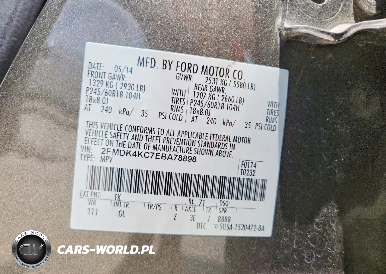 2014 Ford Edge Limited VIN:2FMDK4KC7EBA78898 - 13