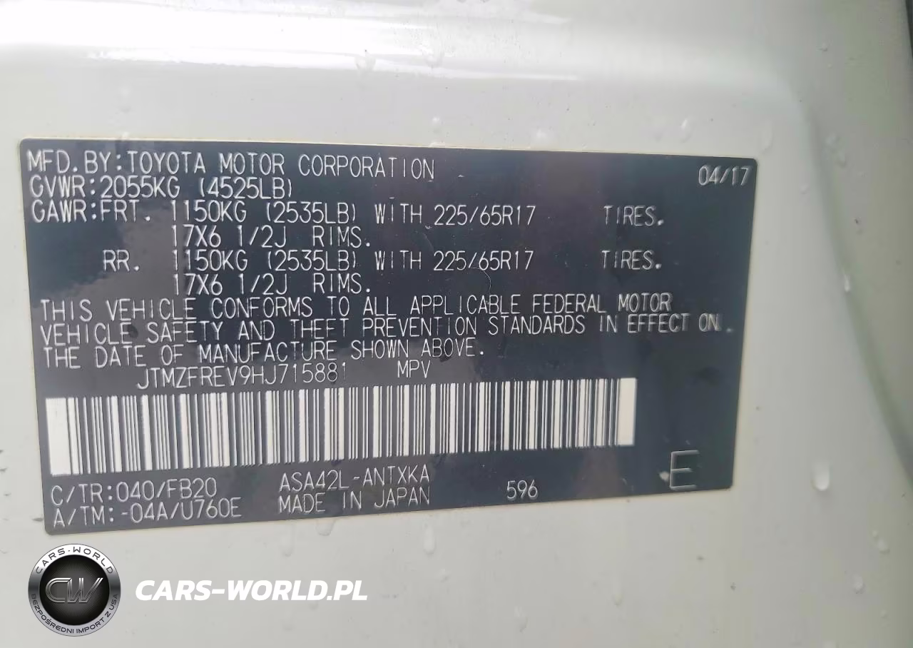 2017 Toyota Rav4 Le VIN:JTMZFREV9HJ715881 - 13
