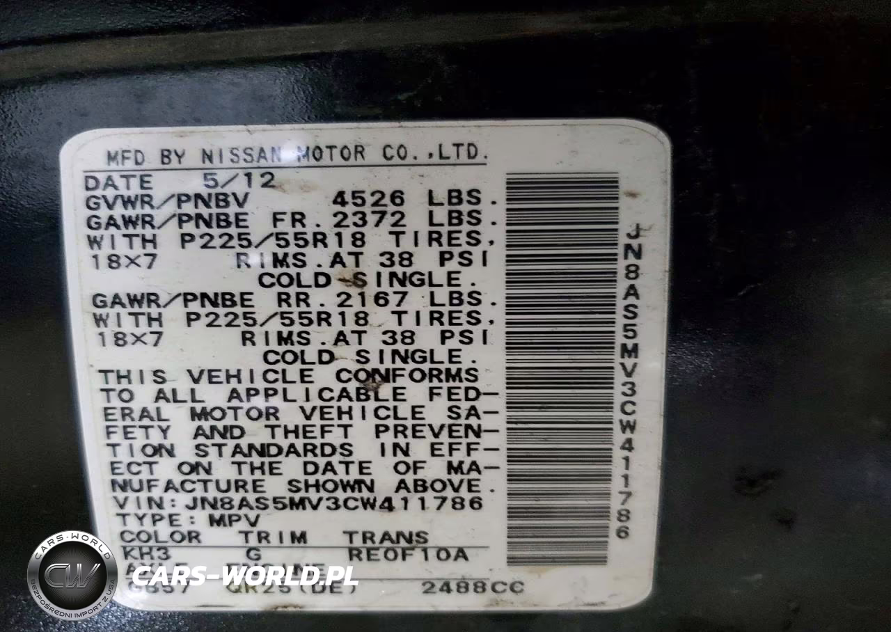 2012 Nissan Rogue S VIN:JN8AS5MV3CW411786 - 14