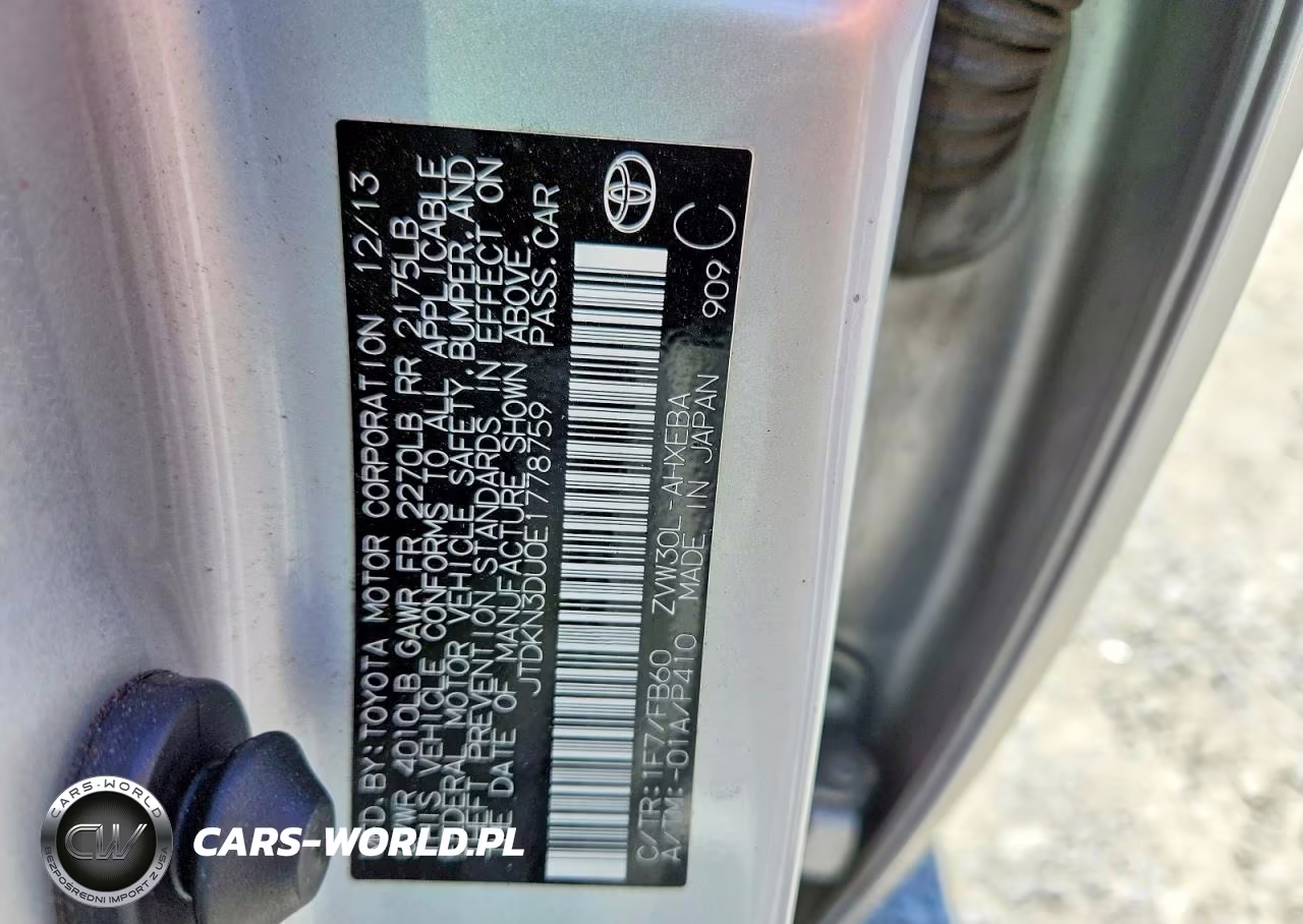 2014 Toyota Prius Two VIN:JTDKN3DU0E1778759 - 12