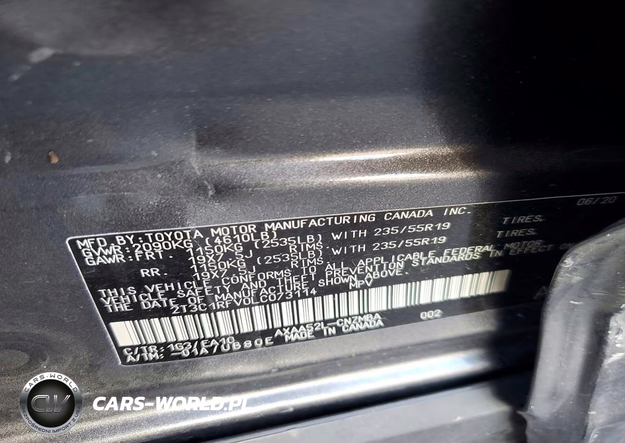 2020 Toyota Rav4 Xle Premium VIN:2T3C1RFV0LC073114 - 12
