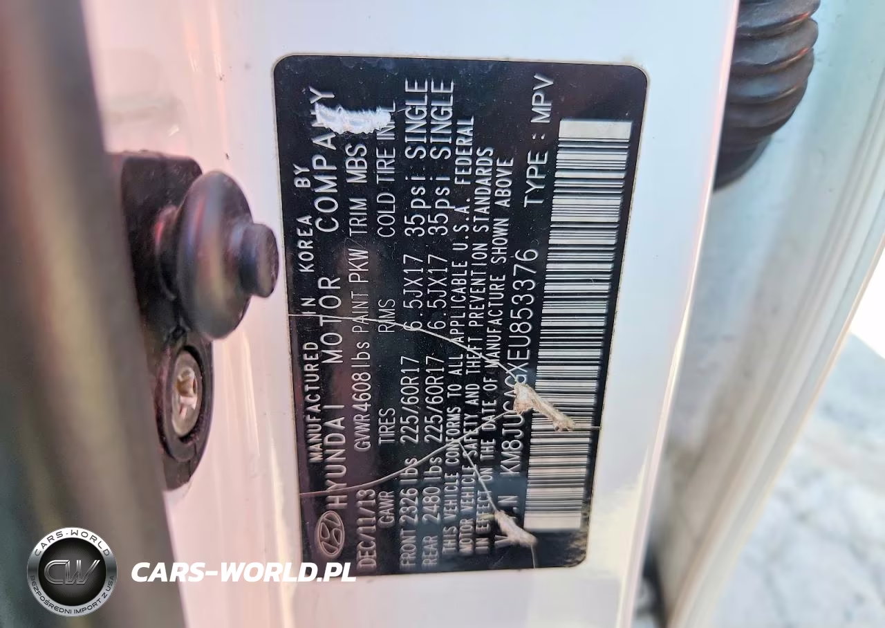 2014 Hyundai Tucson Se VIN:KM8JUCAGXEU853376 - 13