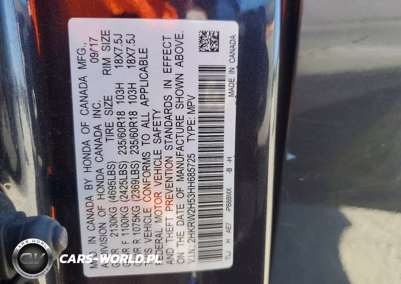 2017 Honda Cr-V Ex VIN:2HKRW2H53HH685725 - 12