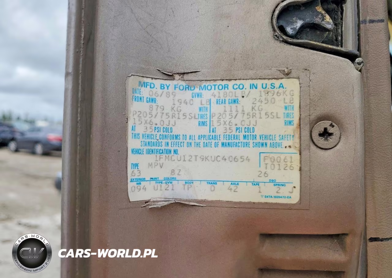 1989 Ford Bronco Ii VIN:1FMCU12T9KUC40654 - 14