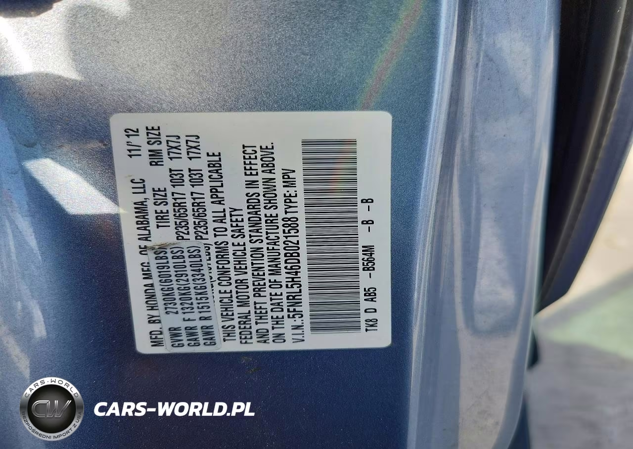 2013 Honda Odyssey Ex VIN:5FNRL5H46DB021588 - 14