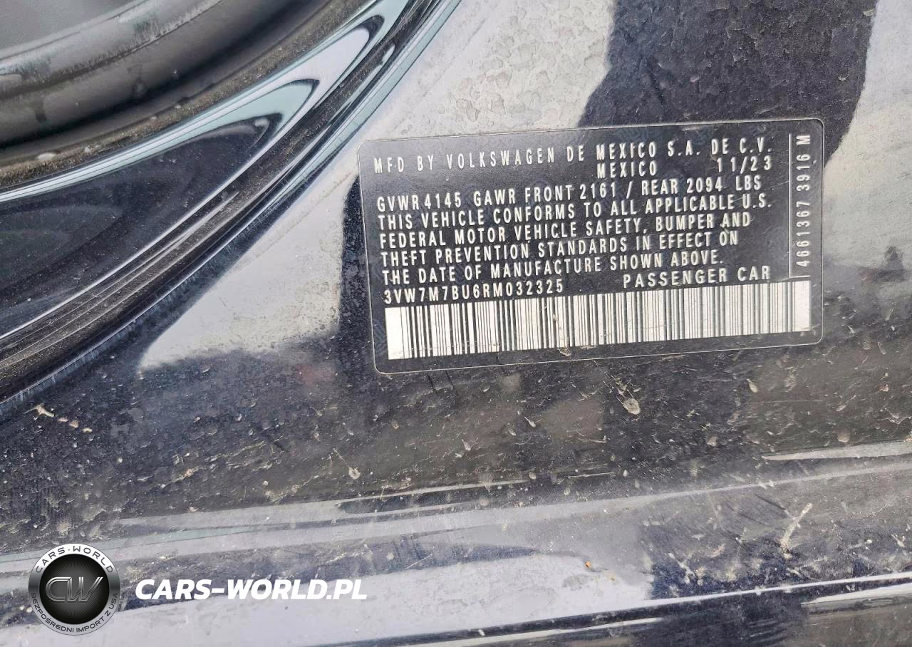 2024 Volkswagen Jetta Se VIN:3VW7M7BU6RM032325 - 12