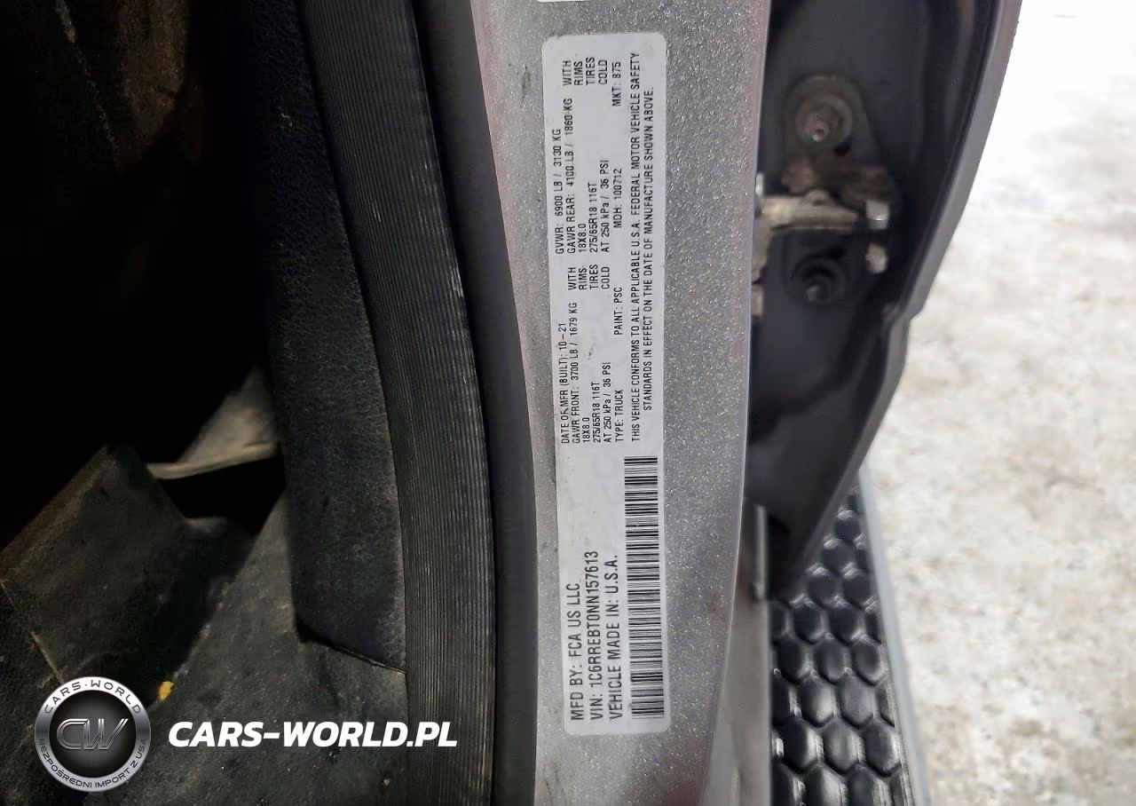 2022 Ram 1500 Big Horn VIN:1C6RREBT0NN157613 - 12
