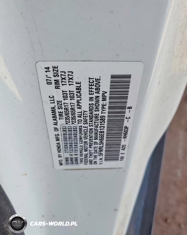 2014 Honda Odyssey Exl VIN:5FNRL5H66EB131589 - 12