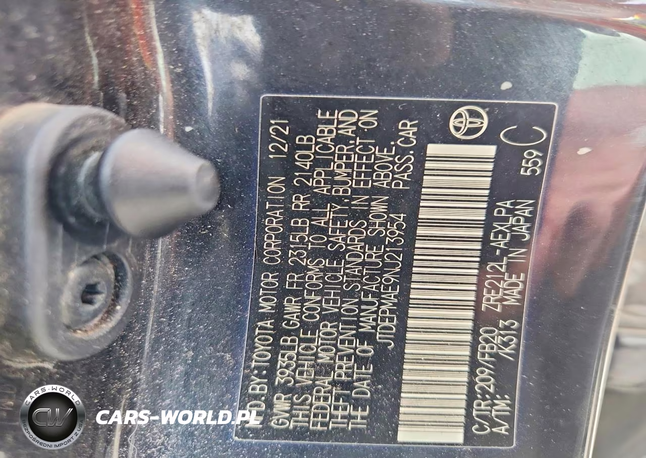 2022 Toyota Corolla Le VIN:JTDEPMAE9NJ213954 - 12